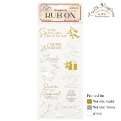 Create Happiness Christmas Plus Rub-On 4"X8.5"-Christmas Bells