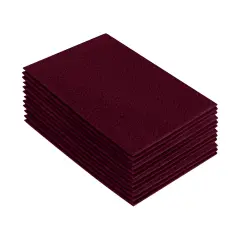 FabricLA Acrylic Felt Sheets for Crafts - Precut 9" X 12" Inches (20 cm X 30 cm) Felt Squares - Use Felt Fabric Craft Sheets for DIY, Hobby, Costume, and Decoration | Burgundy - 12 Pieces