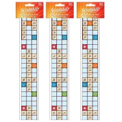 Scrabble&trade; Letters Extra Wide Die Cut Deco Trim&reg;, 37 Feet Per Pack, 3 Packs