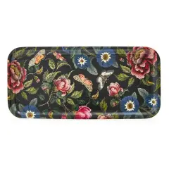 Spode Creatures of Curiosity Rectangular Birch Serving Tray (Dark Floral)