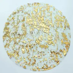 12-Pieces Metallic Round Disposable Placemats