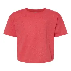 M&O&reg; Youth Gold Soft Touch Crewneck Short Sleeve T-Shirt Heather red