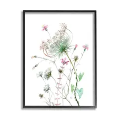 Stupell Industries Spring Meadow Florals Blooming Framed Giclee Art Black Frame