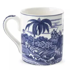 Spode Blue Room Indian Sporting 16 Ounces Fine Porcelain Mug - Blue/White
