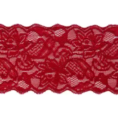 10 Yards of Breanne 3 1/4" Stretch Raschel Lace Trim | 10 yard cut Wine