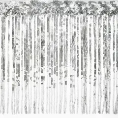 5 Yards of Blame Sequined Leaf Vine Fringe | 5 yard cut Silver