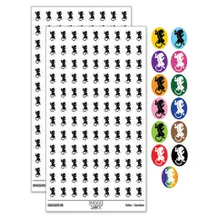 Black Panther 200+ 0.50" Round Stickers White