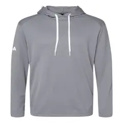 Adidas&reg; Textured Mixed Media Hooded Sweatshirt Grey three