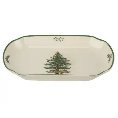 Spode Christmas Tree 11 Inches Large Rectangular Scalloped Tray
