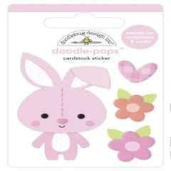 Doodlebug Doodle-Pops 3D Stickers-Snuggle Bunny, Bundle Of Joy