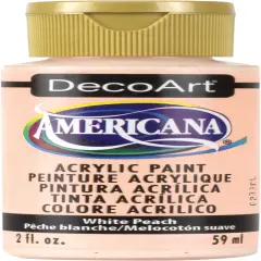 Multipack of 6 - Americana Acrylic Paint 2oz-White Peach