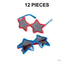 Kids Star-Shaped Patriotic Sunglasses 12 Pc.