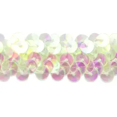 10 yards of 2 Row 7/8" Metallic Stretch Sequin Trim | 10 yard cut Crystal AB