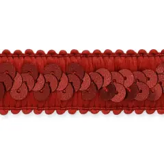 20 yards of Darcey Sequin Stretch Trim | 20 yard cut Red