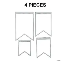 Pattern Pennant Cutting Dies - 4 Pc.