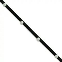 10 Yards of Elsa Ball Bead Strip Trim | 10 yard cut Black/White