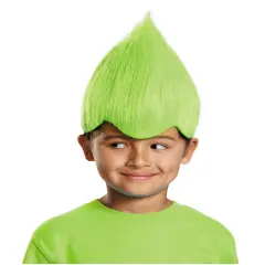 Child's Pointy Wacky Troll Inside Out Green Wig Costume Accessory