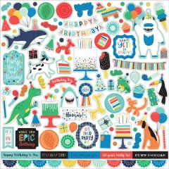 Echo Park It's Your Birthday 12 x 12 Cardstock Element Sticker Sheet