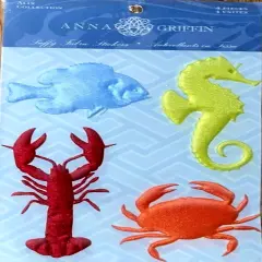 Anna Griffin Alix Puffy Fabric Dimensional Stickers