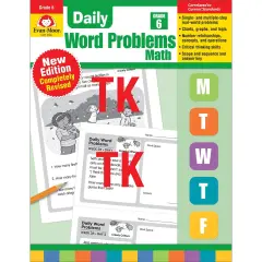 Daily Word Problems Math, Grade 6