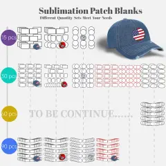 30 Pieces Sublimation Patches - Iron On Blank Patches for DIY Crafts Hats Caps Backpack Uniforms (Round / 30PCs)