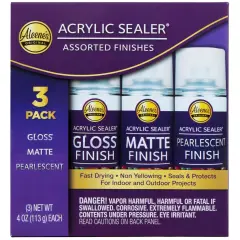 Aleene''s Spray Acrylic Sealer Assorted Finishes 4 oz. 3 Pack