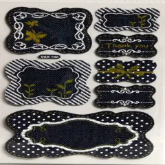Designer Denim Cloth Stickers