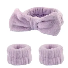 3pcs/set Face Wash Wristband PURPLE