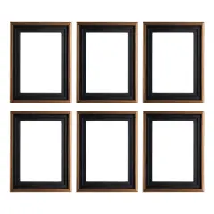 Creative Mark Illusions Floater Canvas Frame, Antique Gold, 3/4 in - Pack of 6, Ideal for Galleries, Artists & Professionals, Frames for Canvas Paintings, Complete Hanging Hardware