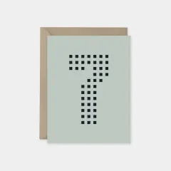 Birthday Age Card, Year Seven, Square