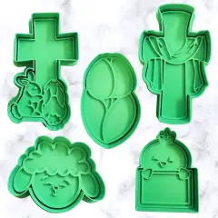 Christian inspired Easter cookie cutter set