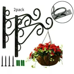 2Pcs Hanging Plant Bracket Wall Plant Hook Heavy Duty Hangers Flower Pot Lantern