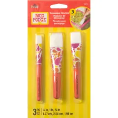 Plaid Mod Podge Short Handle Brush Set 3/Pkg