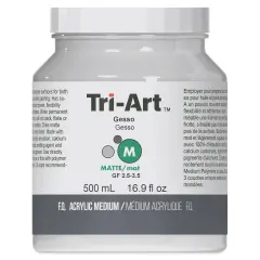 Tri-Art Acrylic White Gesso - White, 500 ml