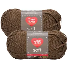 (Pack of 2) Red Heart Soft Yarn-Toast