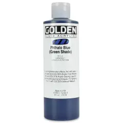 Golden Fluid Acrylics - Phthalo Blue (Green Shade), 8 oz bottle