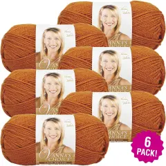 (6 Pack) Lion Brand Vanna's Choice Yarn - Rust