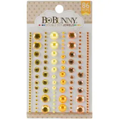 BoBunny Double Dot Jewels 86/Pkg-Citrus