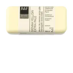 R&F Encaustic Paint Block - Sienna Yellow Extra Pale, 104 ml block