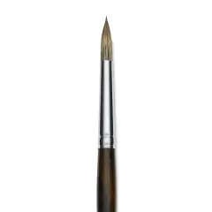 Silver Brush Monza Synthetic Mongoose Artist Brush - Long Handle, Round, Size 8