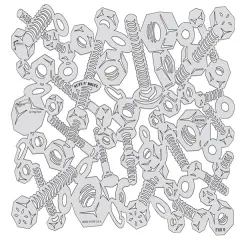 Iwata Artool Freehand Template - Kustom FX II Nutz N' Bolts