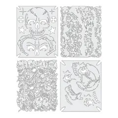 Iwata Artool Freehand Template - Set of 4, Return of Skull Master Mini