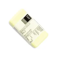 R&F Encaustic Paint Block - Green Gold Pale, 40 ml block