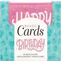 American Crafts Blank Birthday Cards with Envelopes - 40 pack