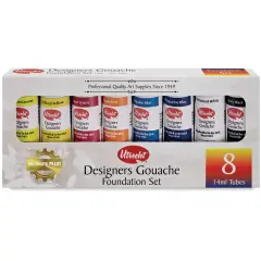 Utrecht Artists' Gouache - Set of 8, Mixing Colors, 14 ml Tubes