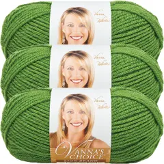 (3 Pack) Lion Brand Vanna's Choice Yarn - Kelly Green