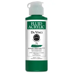 Da Vinci Fluid Acrylics - Hooker's Green Dark, 4 oz bottle