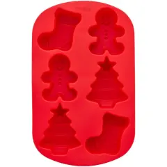 Silicone Soap Mold - Christmas Tree, Gingerbread Man & Stocking
