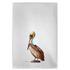 Betsy Drake Sitting Pelican Guest Towel