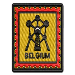 Belgium Travel The Atomium Brussels Multi-Color Embroidered Iron-On or Hook & Loop Patch Applique